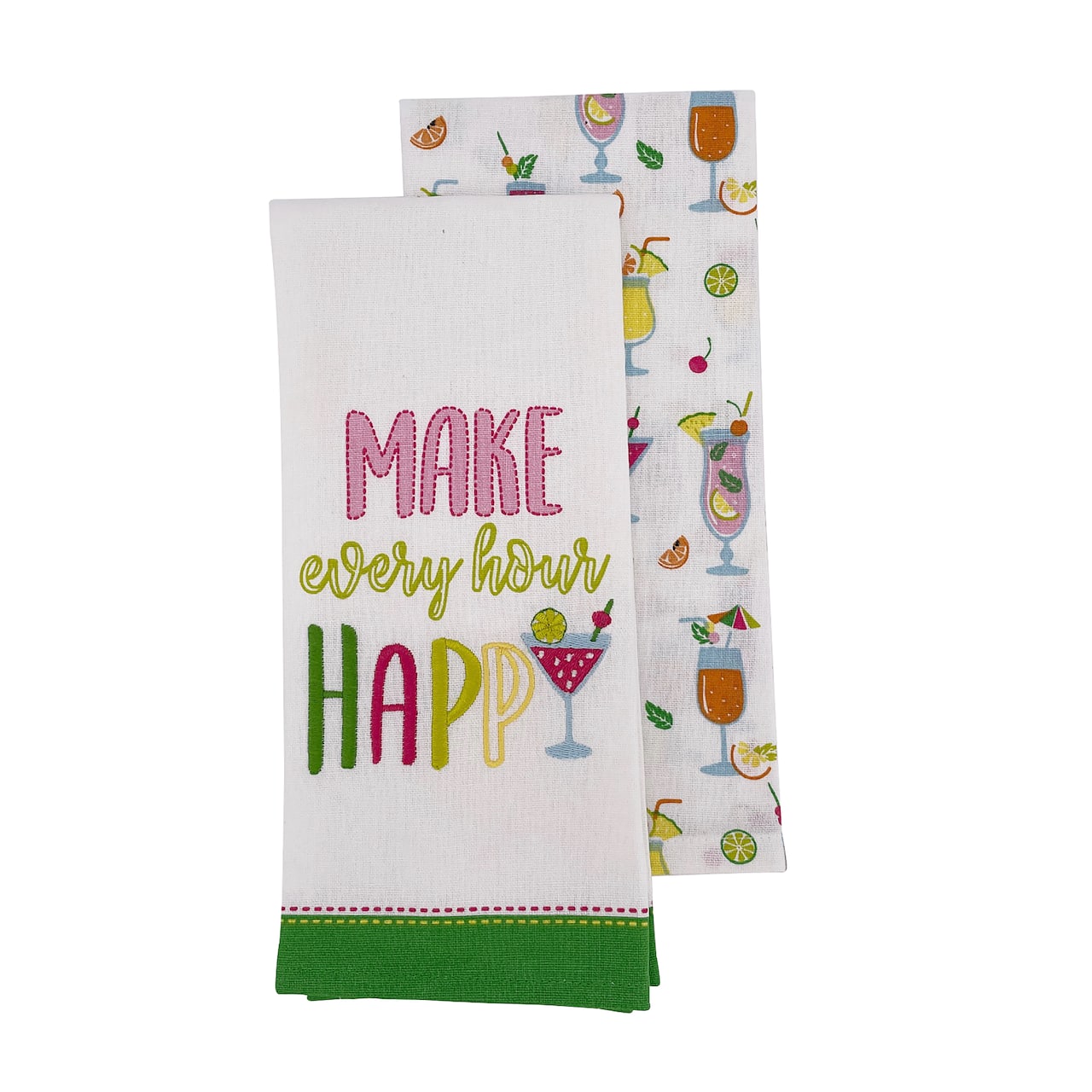 Happy Hour Tea Towel Set by Celebrate It&#xAE;
